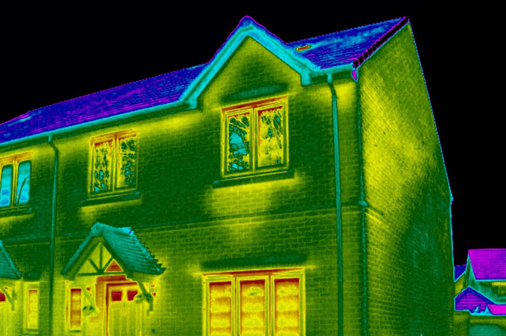 infrared home survey image of a new build house