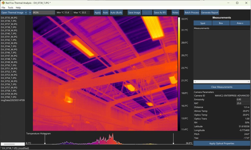 Industrial Thermal Inspections using Iron Palette